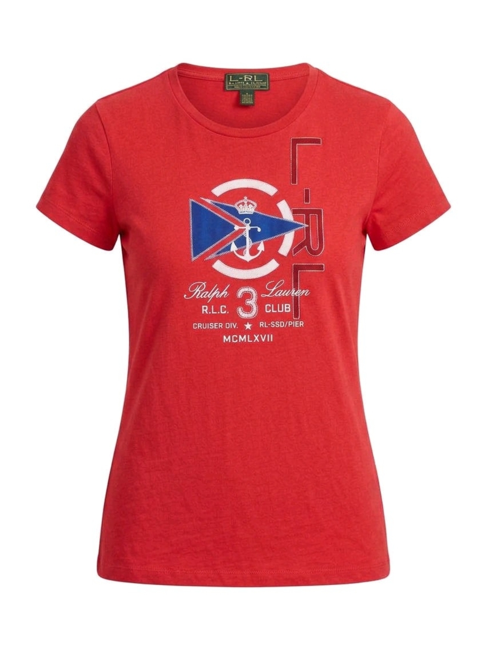 Ralph Lauren Red Graphic Crewneck Tee Size Large